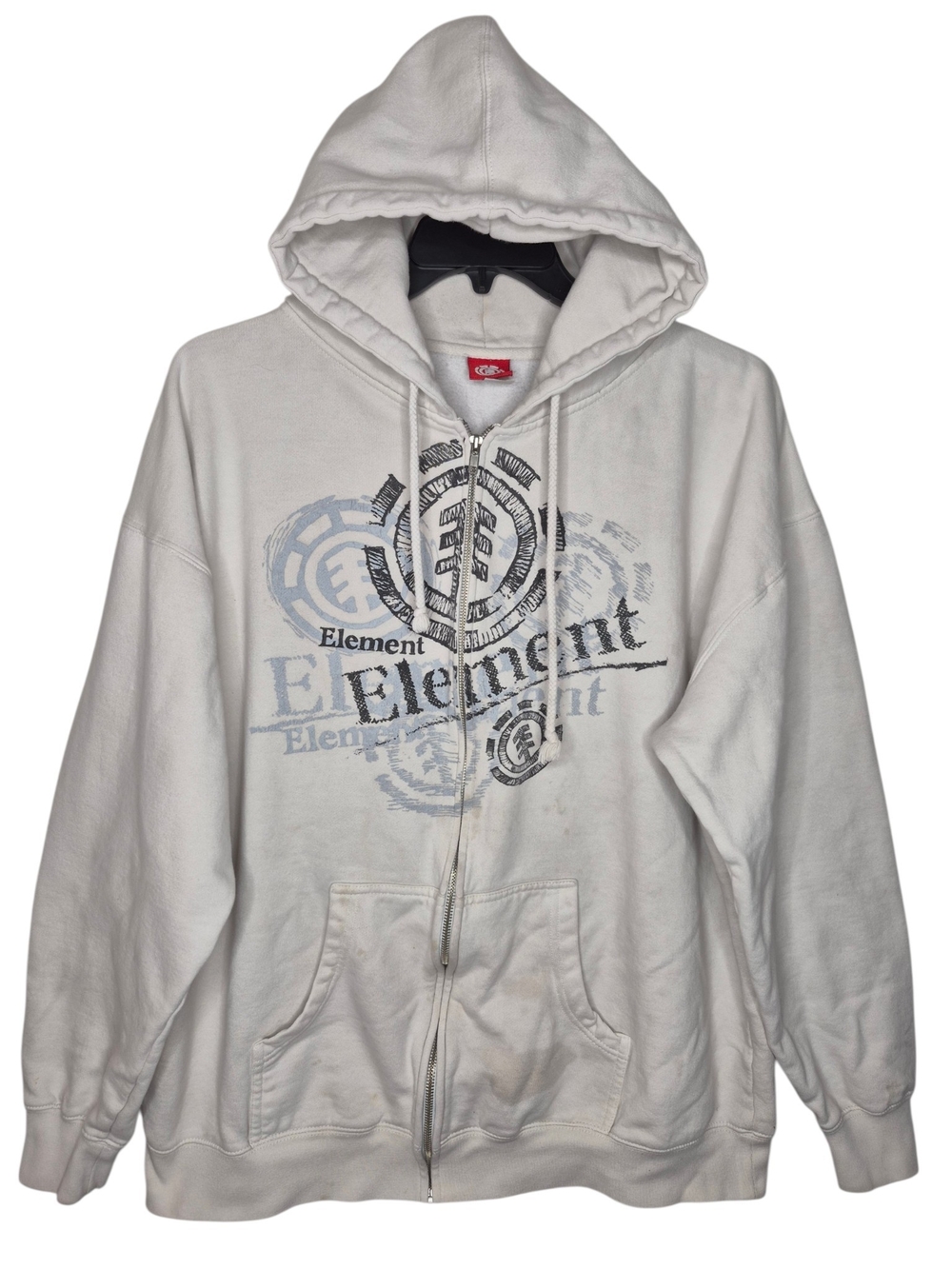 Vintage Y2K Element Skate Graphic Full Zip Hoodie USA Mens XXL